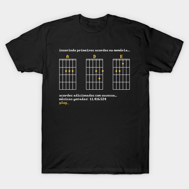 Three Magic Chords (yellow) T-Shirt by MALOIK